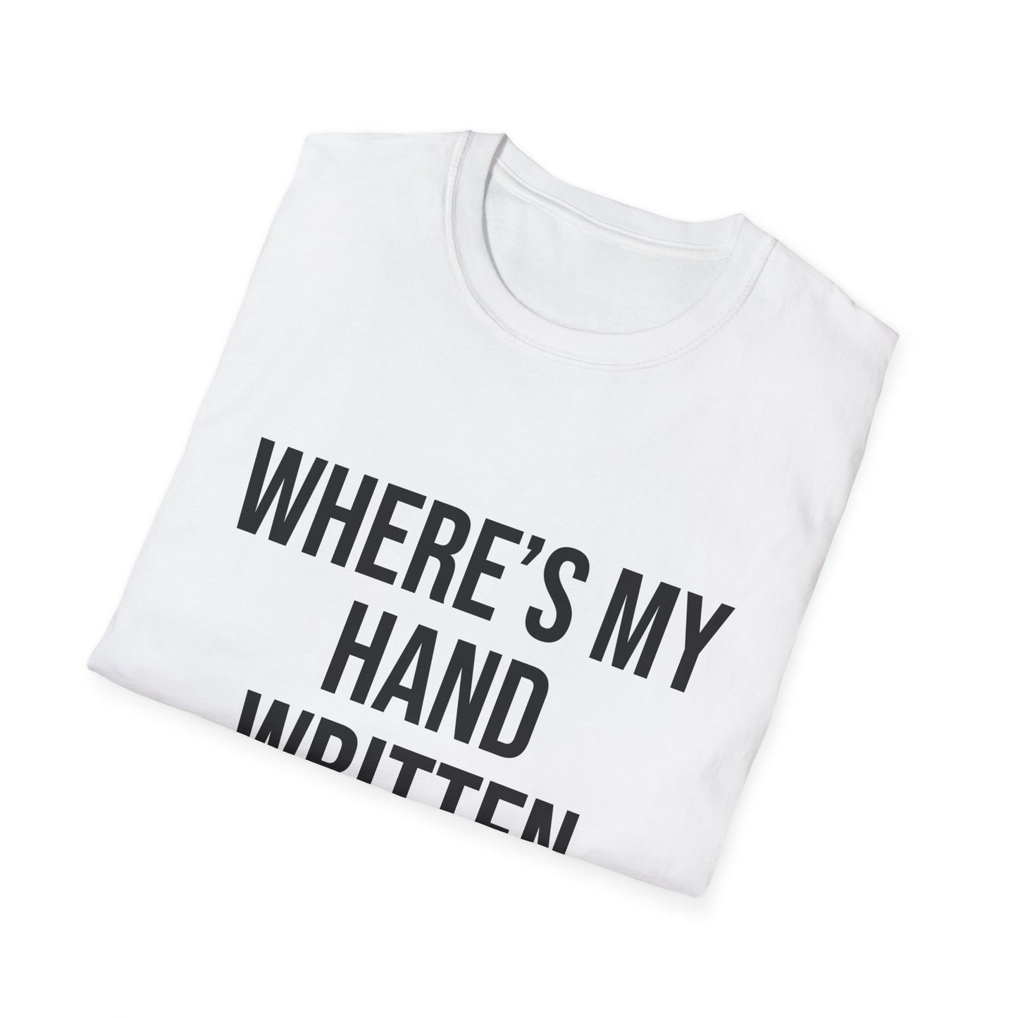 Hand Written Apology T-Shirts