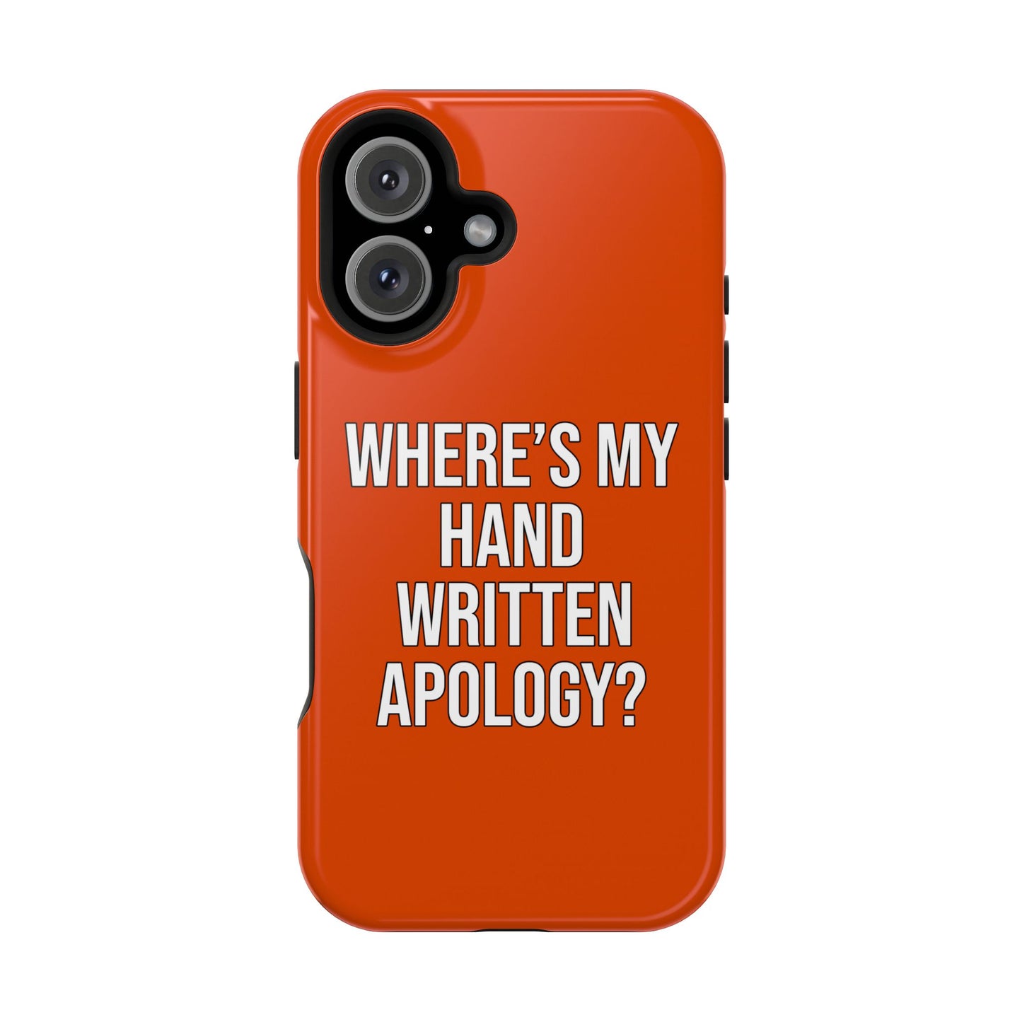 Hand Written Apology Impact-Resistant Phone Cases