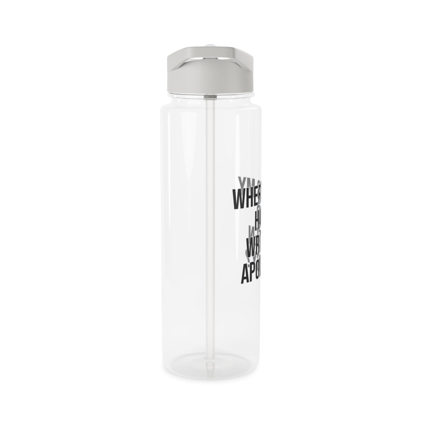 Hand Written Apology Water Bottle