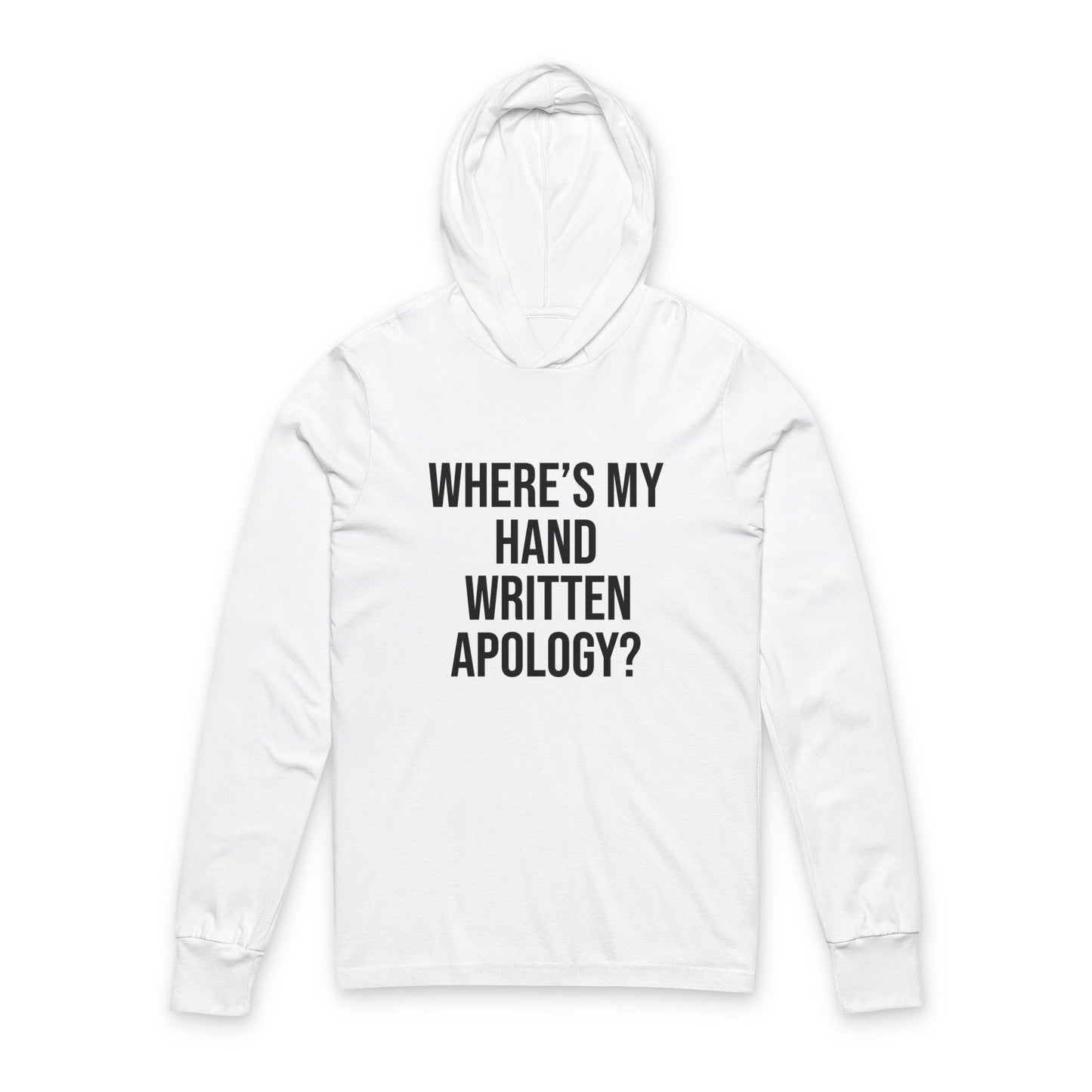 Hand Written Apology Hoodie
