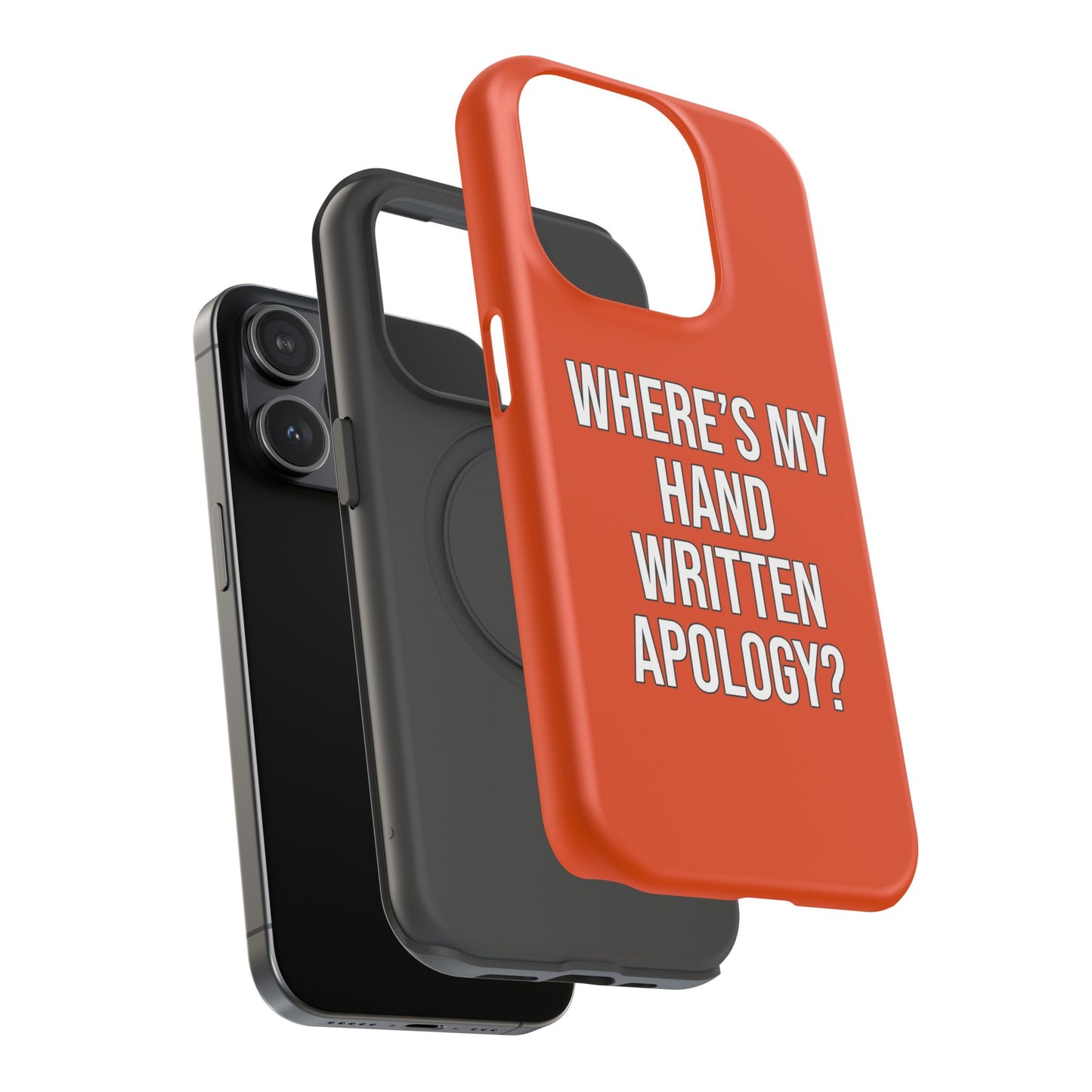 Hand Written Apology Impact-Resistant Phone Cases