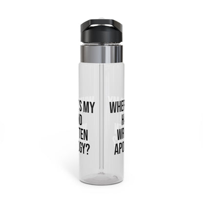 Hand Written Apology Water Bottle, 20oz