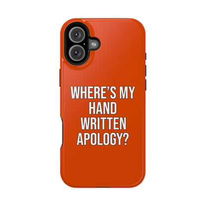 Hand Written Apology Impact-Resistant Phone Cases