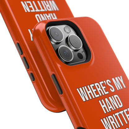 Hand Written Apology Impact-Resistant Phone Cases