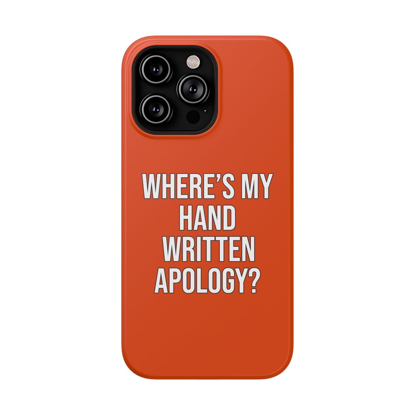 Hand Written Apology Impact-Resistant Phone Cases