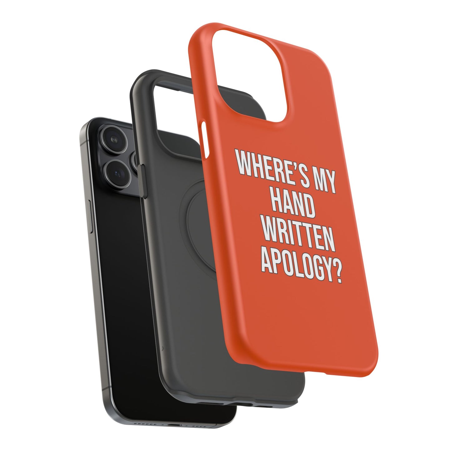 Hand Written Apology Impact-Resistant Phone Cases