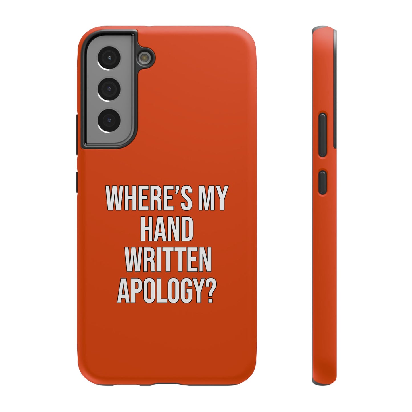 Hand Written Apology Impact-Resistant Phone Cases