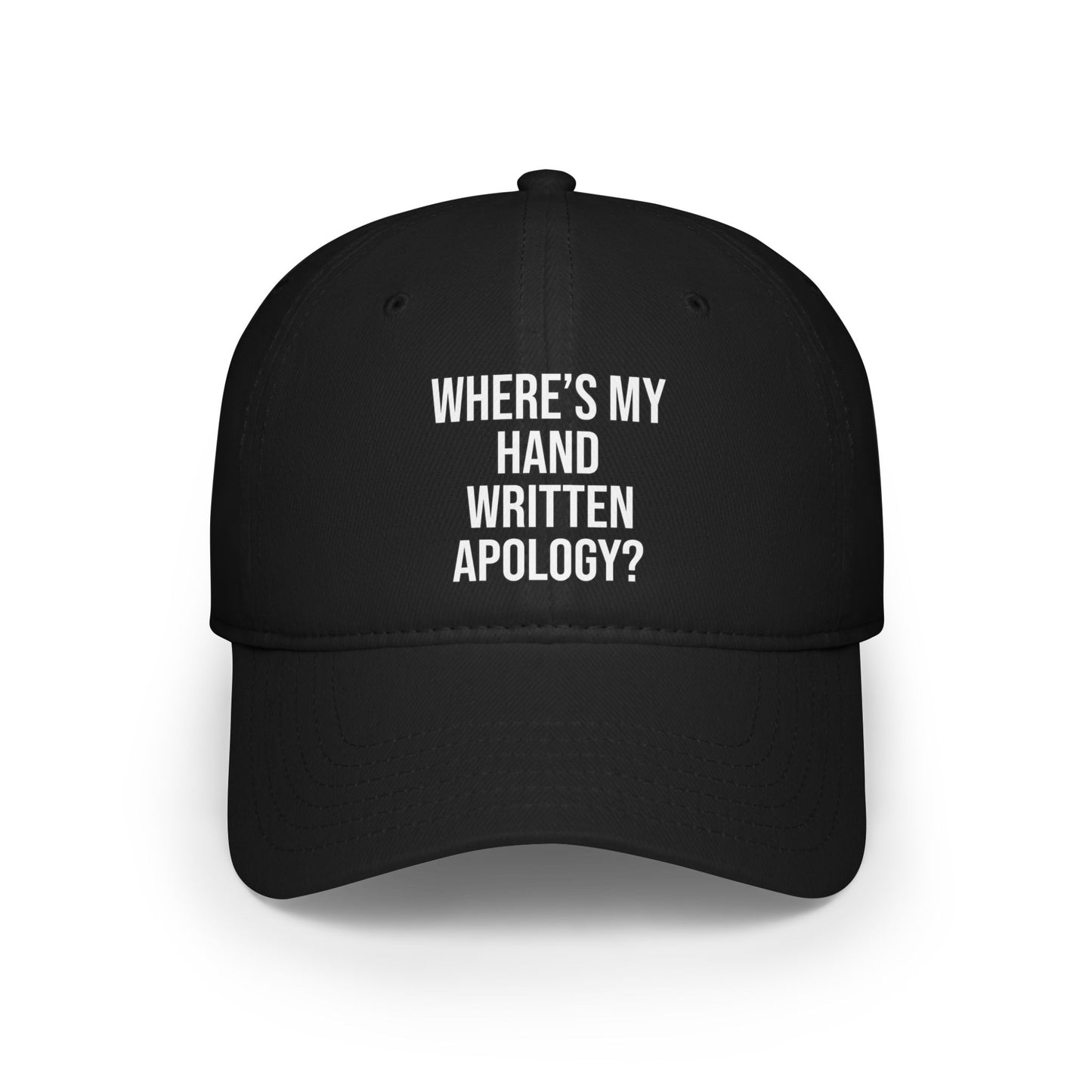 Hand Written Apology Baseball Cap