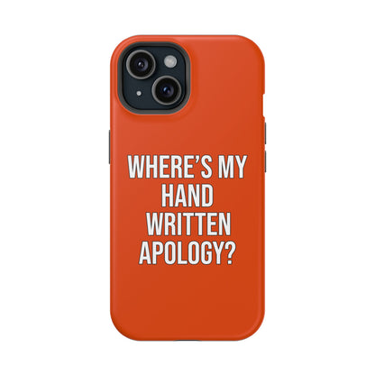 Hand Written Apology Impact-Resistant Phone Cases