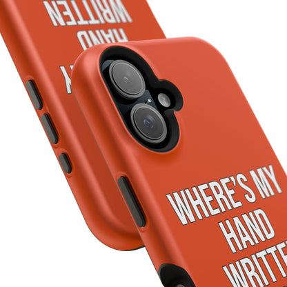 Hand Written Apology Impact-Resistant Phone Cases