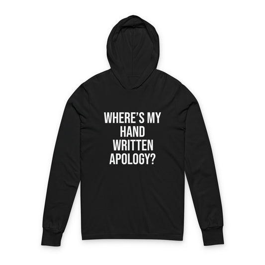 Hand Written Apology Hoodie