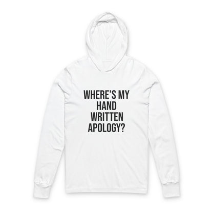 Hand Written Apology Hoodie
