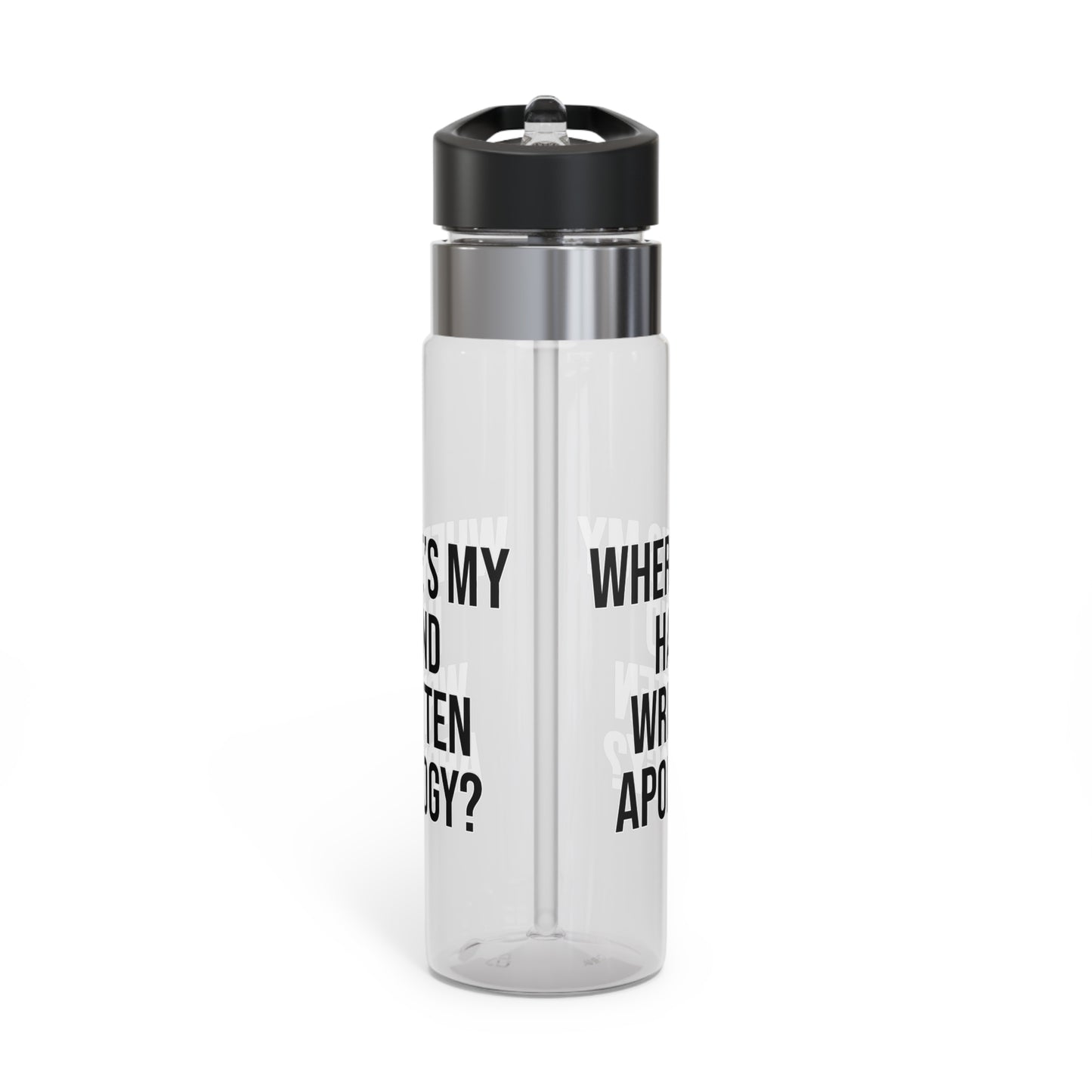 Hand Written Apology Water Bottle, 20oz